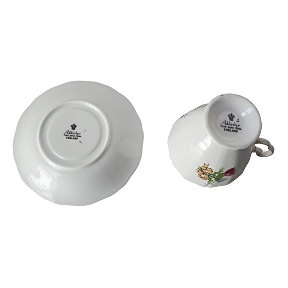 Vintage Teacup and Saucer Thistle Adderley Bone China Tea Cup - Picture 4 of 5